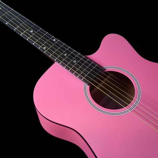 Brunswick BF100 Grand Auditorium Cutaway - Baby Pink - Kiltra Music Shop
