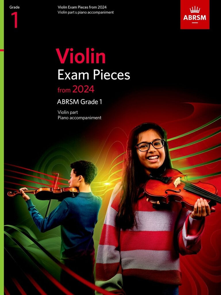 Inside view of violin and piano sheet music for Grade 1