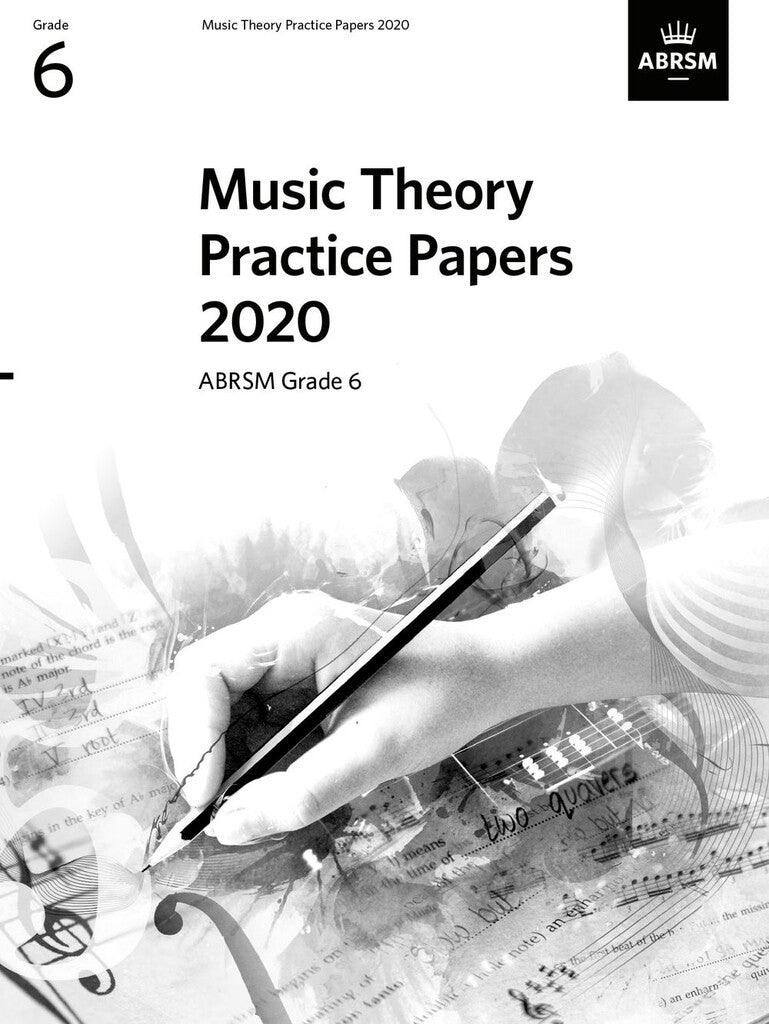 Interior pages of ABRSM Grade 6 theory paper with answers