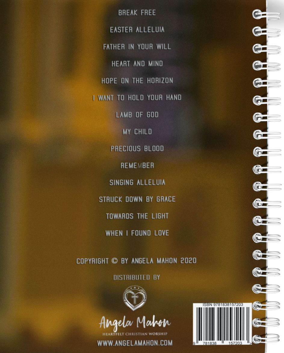 Songbook with piano sheet music for church musicians