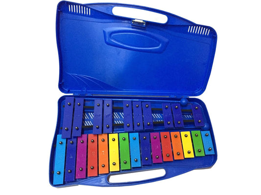 Coloured glockenspiel with folding lid