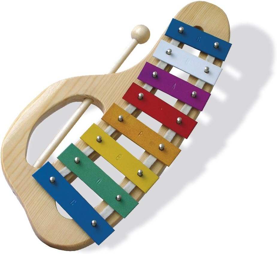 Mini wooden xylophone with mallets
