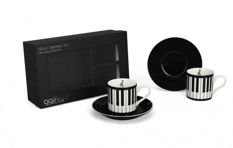 Espresso cup with saucer: keyboard (2 sets/0,11L)