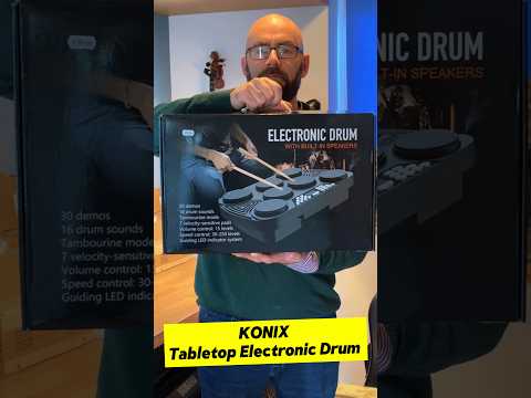 KONIX Tabletop Electronic Drum Kit – Portable Bluetooth 7-Pad Drum Set
