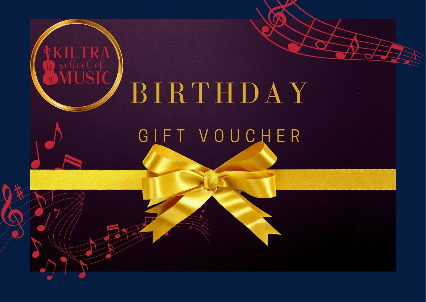 Digital music lesson and shop voucher for birthday gift