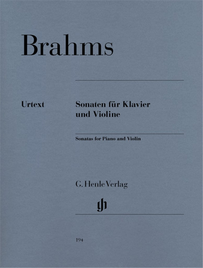 Romantic Violin Sonatas by Johannes Brahms – G. Henle Verlag