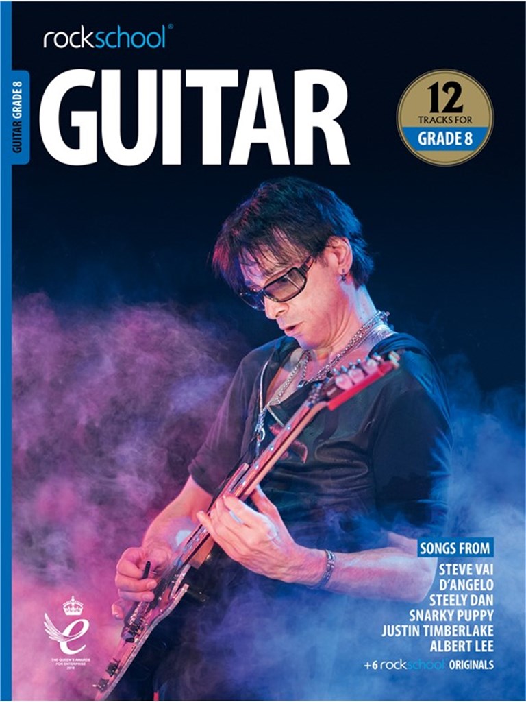 Advanced guitar exam book with songs by Steve Vai and more