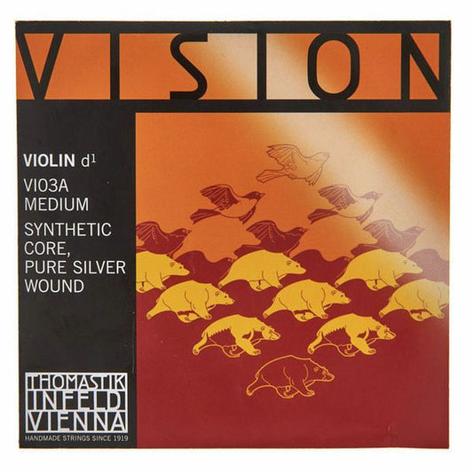 Thomastik Vision Violin D string VI03A Medium 4/4 (Single)