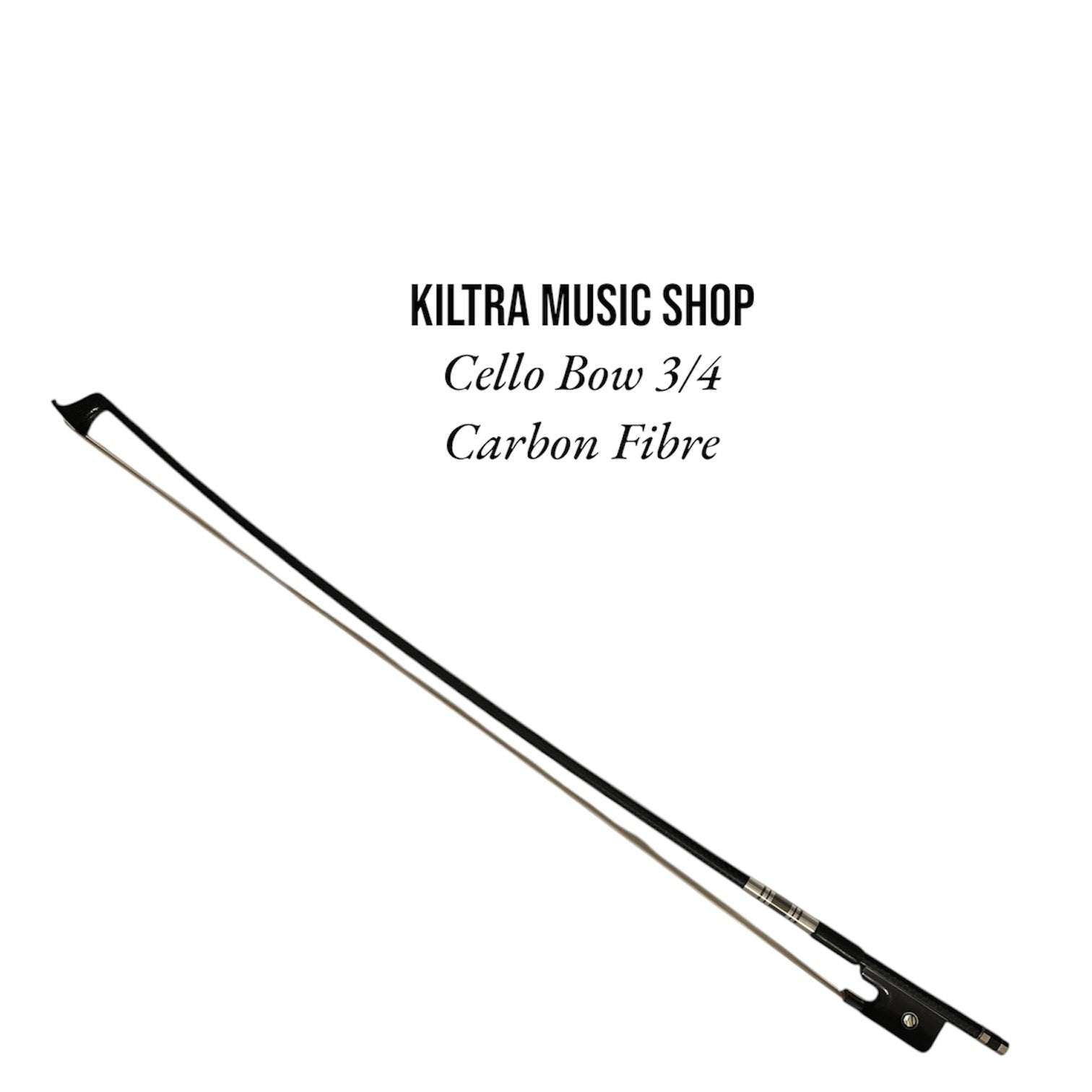 Cello Bow 3/4 Carbon Fibre, durable design for all players.
