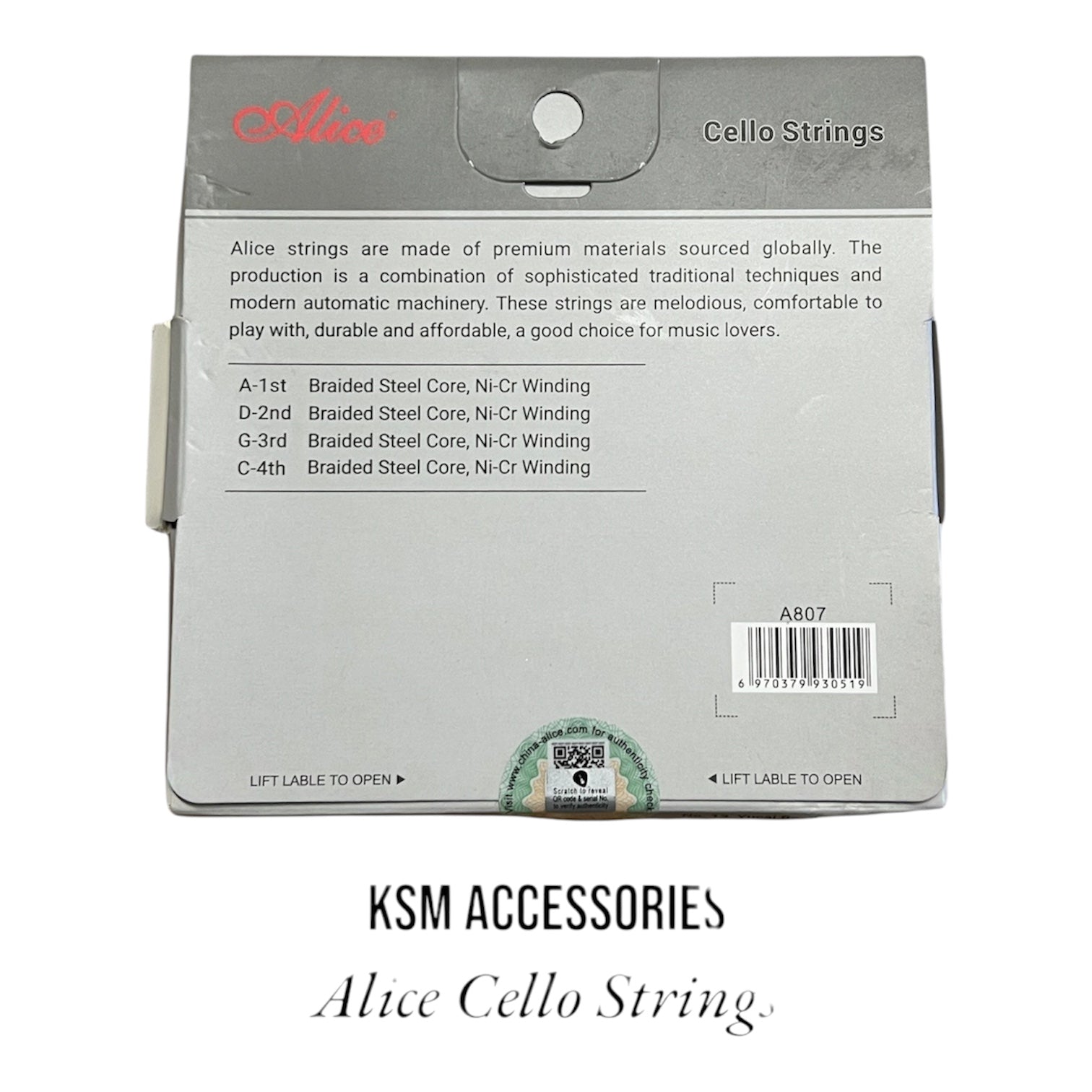 Alice Cello strings 3/4 - Kiltra Music Shop
