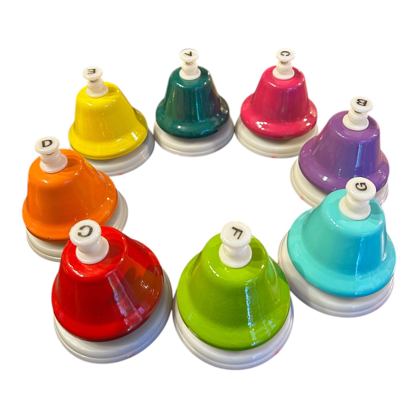 Colourful 8-note chime bar percussion set
