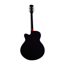 Load image into Gallery viewer, Kiltra A40 Cutaway Acoustic Guitar – Matte Black with Red Trim, striking finish student acoustic guitar
