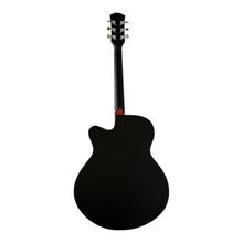 Load image into Gallery viewer, Kiltra A40 Cutaway Acoustic Guitar – Matte Black with Red Trim, striking finish student acoustic guitar
