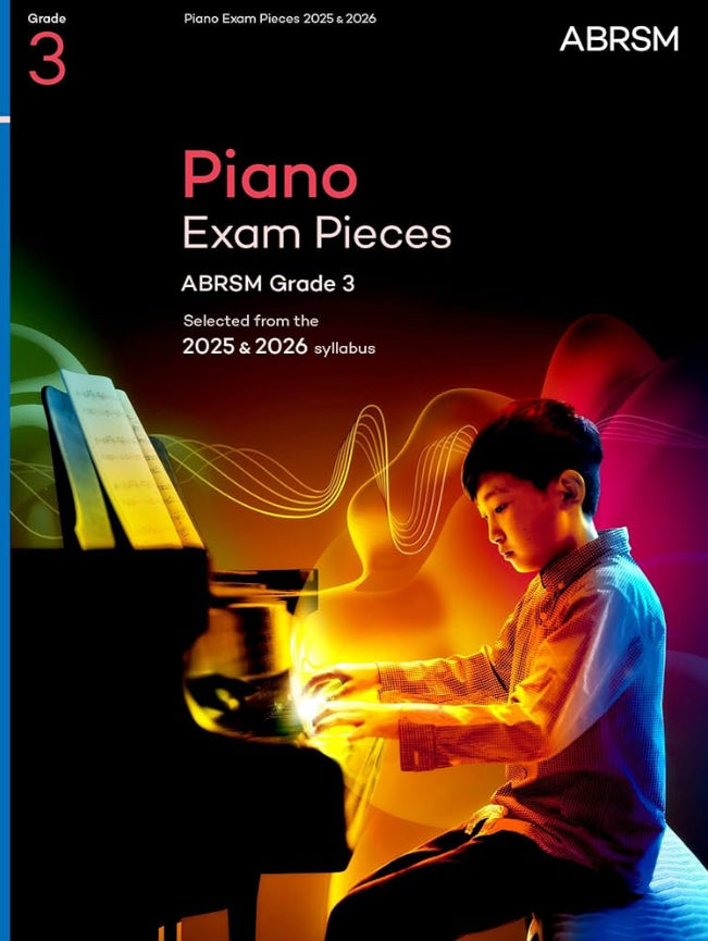 Inside view of 2025 ABRSM Grade 3 piano exam book

