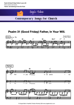 Worship sheet music booklet featuring Psalm 31 reflection

