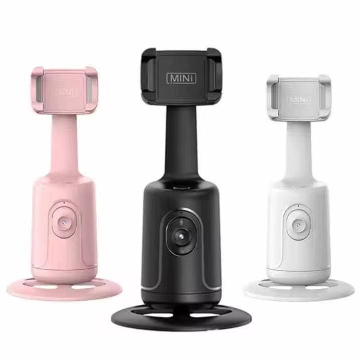 Auto Face Tracking Gimbal in Pink and Black Colors
