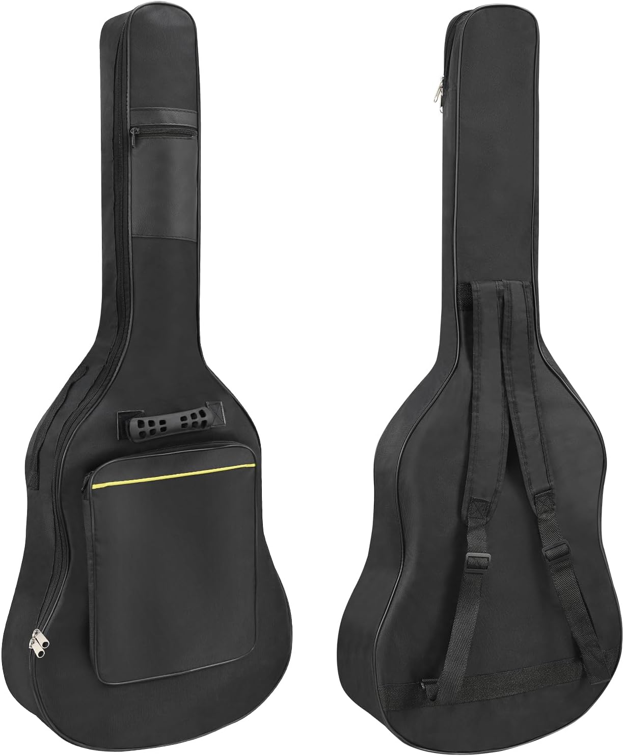  Black Acoustic and Classical Guitar Bag with Large Front Pocket and Handles
