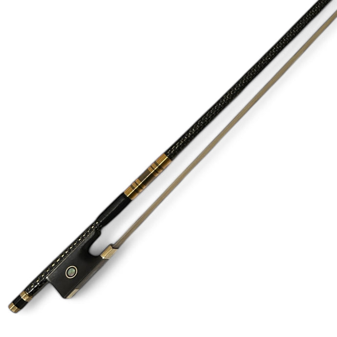Close-up of ebony frog with Parisian inlay