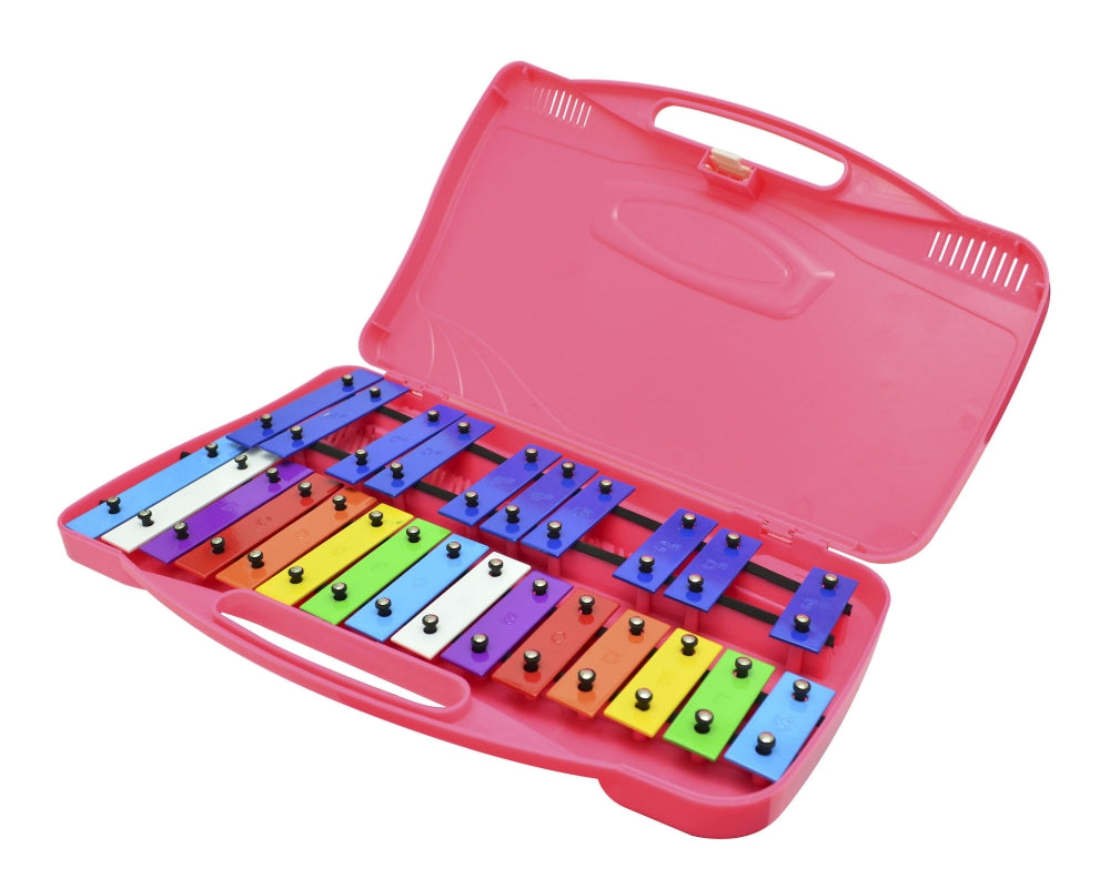 Coloured glockenspiel with folding lid
