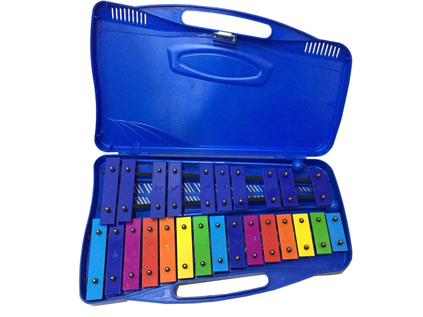 Coloured glockenspiel with folding lid



