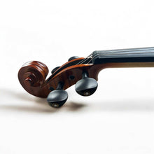 Cargar imagen en el visor de la galería, Full-size Fiorillo violin scroll and pegs close-up showing quality craftsmanship.
