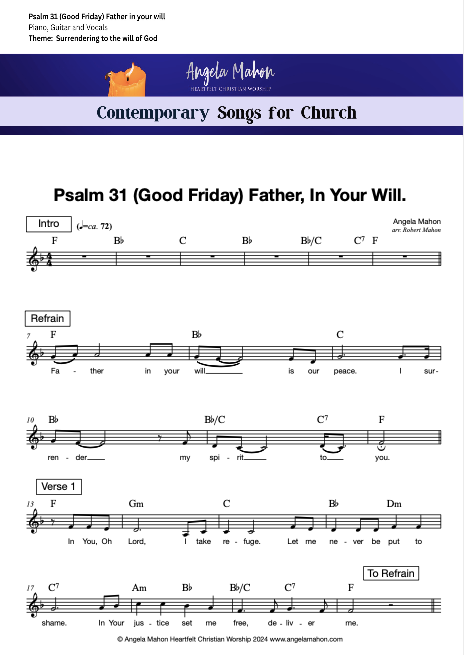 Contemporary Christian music lead sheets for church use

