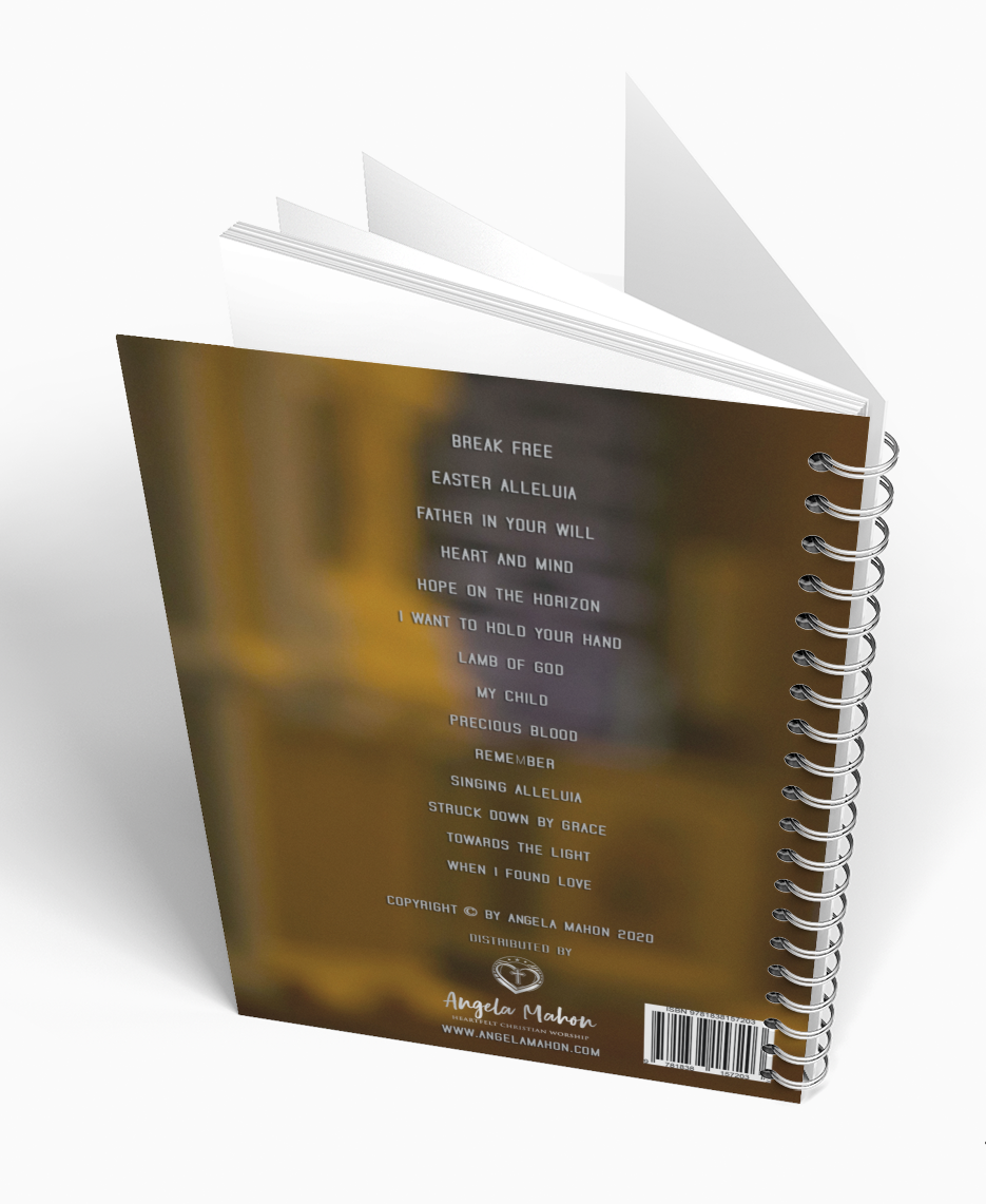 Softcover worship songbook with complete sheet music

