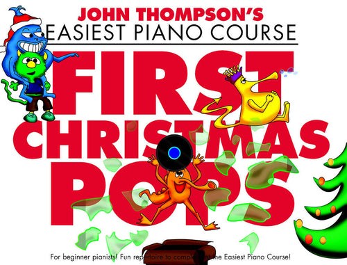 Sheet music pages showing Christmas pop hits for beginners


