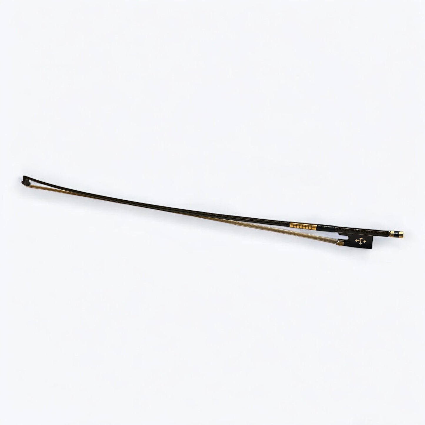 Ebony Frog with Cross Inlay on Violin Bow