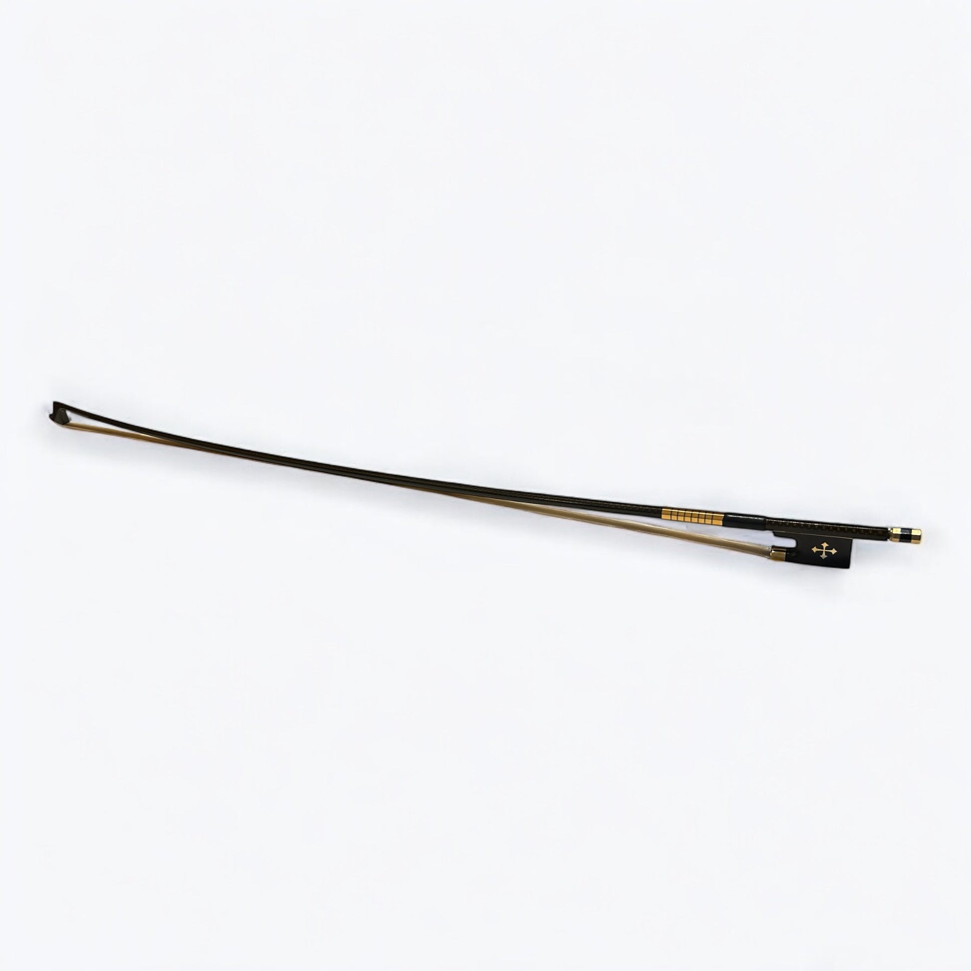 Ebony Frog with Cross Inlay on Violin Bow