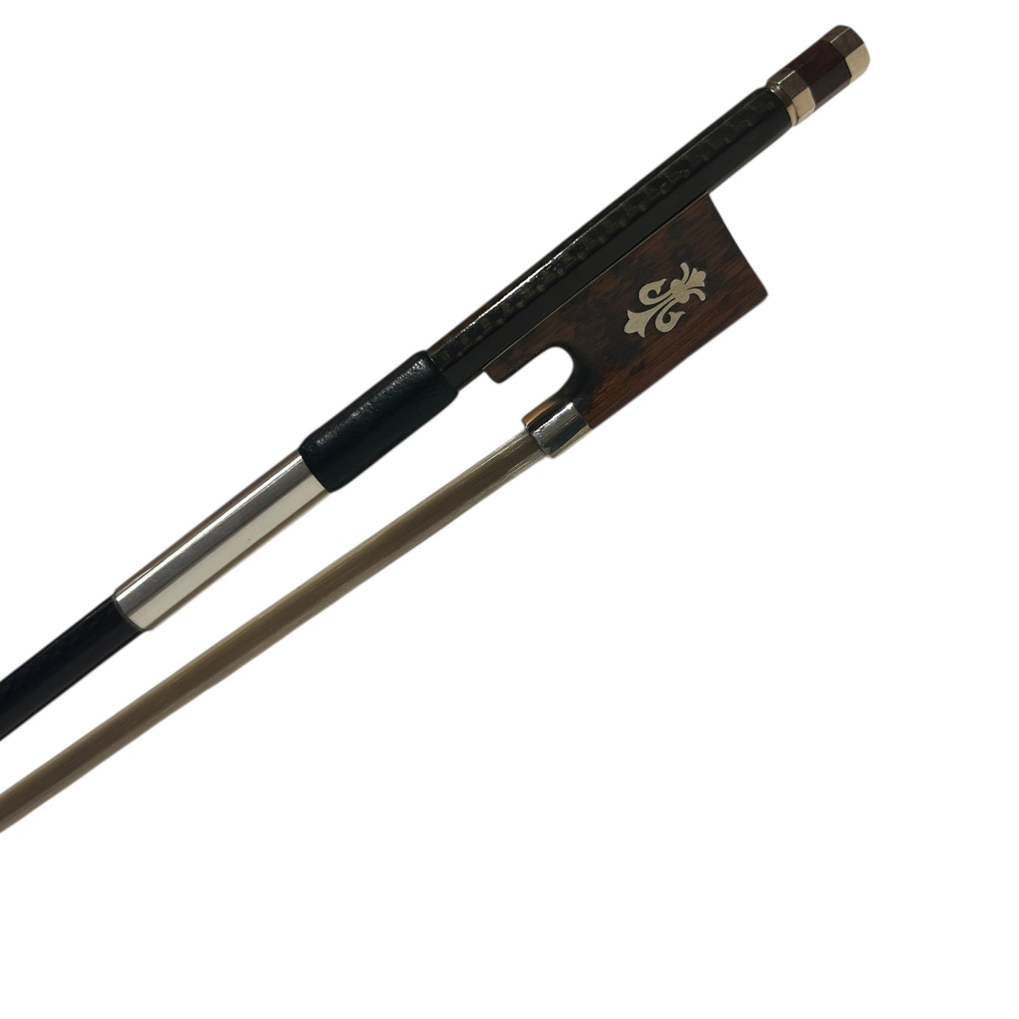 High Grade Carbon Fibre Fleur De Lis Violin Bow 4/4 Snakewood Frog