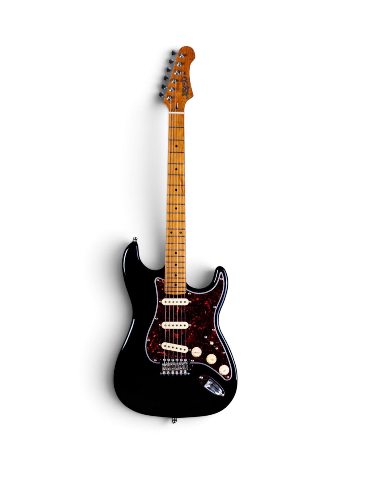 JET JS-300 Electric Guitar – Black | Roasted Maple Neck