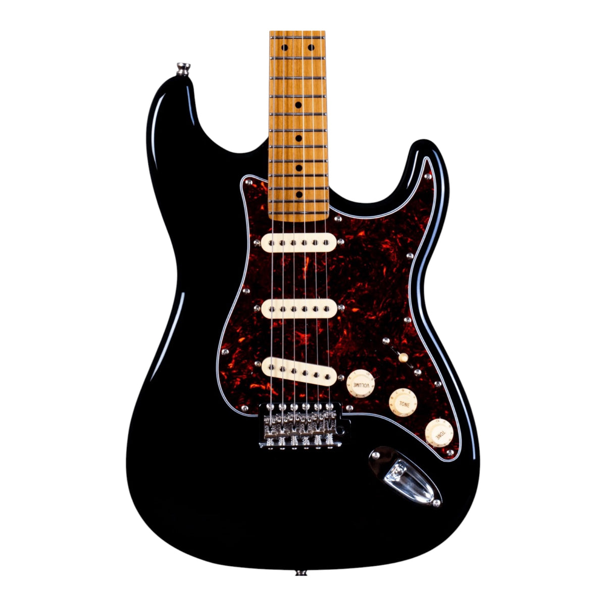 JET JS-300 Electric Guitar – Black | Roasted Maple Neck