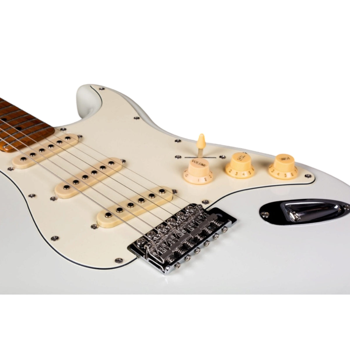 JET JS-300 Electric Guitar – White | Roasted Maple Neck
