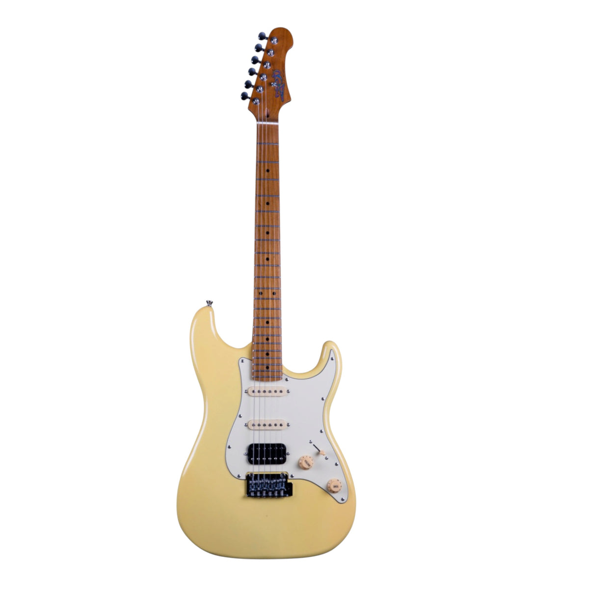 JET JS-400 Electric Guitar – Vintage Yellow | HSS Pickups & Roasted Maple Neck - Kiltra Music Shop