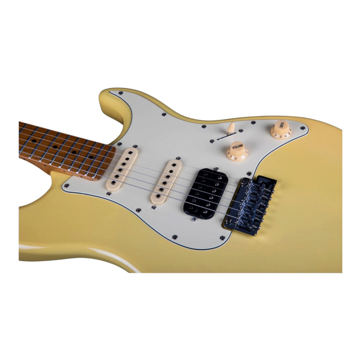 JET JS-400 Electric Guitar – Vintage Yellow | HSS Pickups & Roasted Maple Neck - Kiltra Music Shop