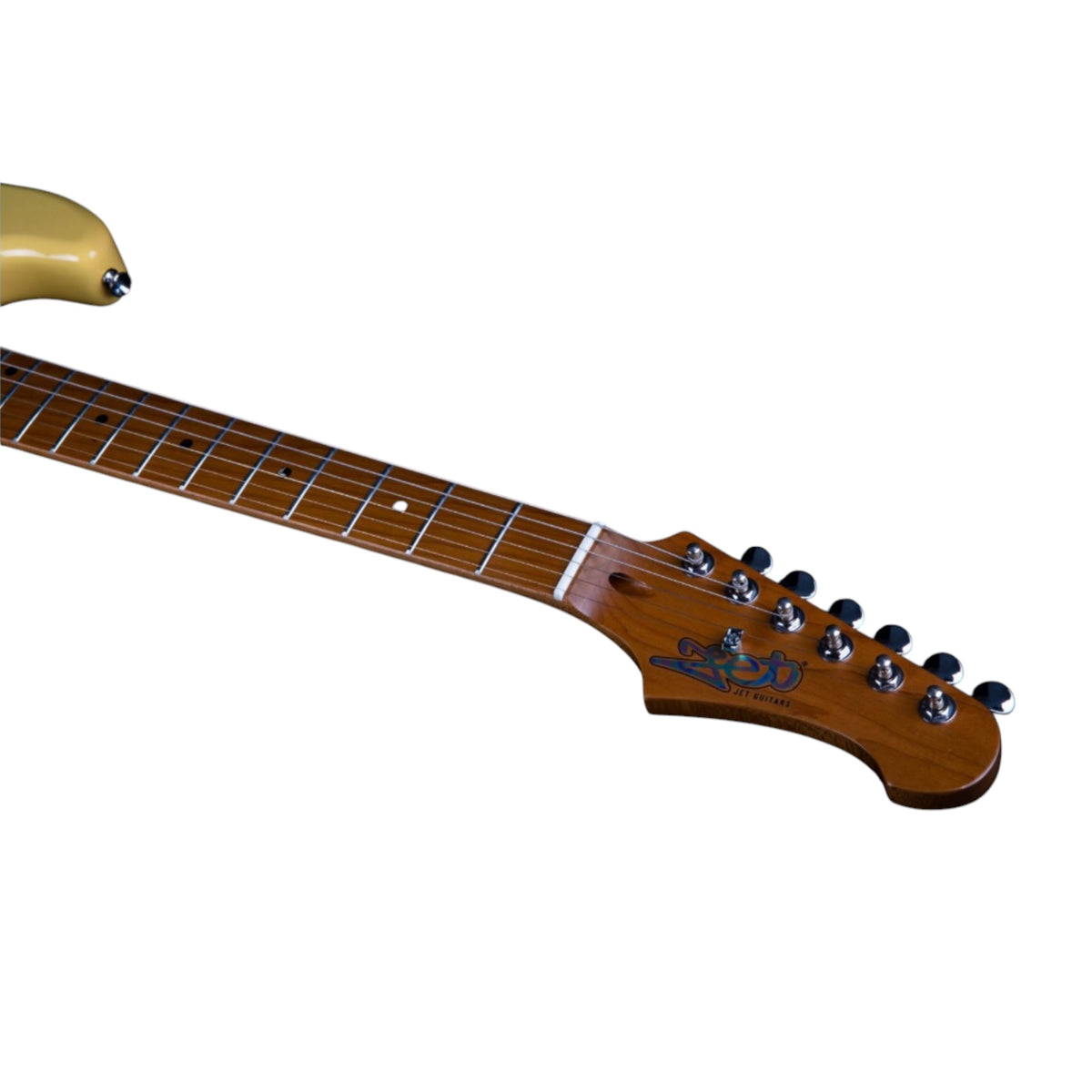JET JS-400 Electric Guitar – Vintage Yellow | HSS Pickups & Roasted Maple Neck - Kiltra Music Shop