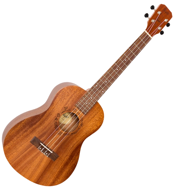 Flight NUB310 Baritone Ukulele – Natural Sapele with Padded Gig Bag