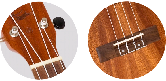 Flight NUB310 Baritone Ukulele – Natural Sapele with Padded Gig Bag
