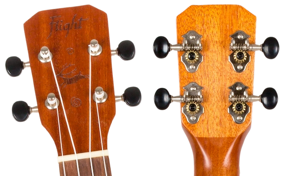 Flight NUB310 Baritone Ukulele – Natural Sapele with Padded Gig Bag