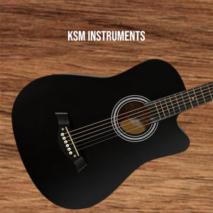 Guitare pleine grandeur, simple pan coupé