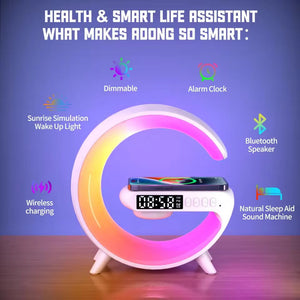 Minimáquina de sonido con luz inteligente Bluetooth en forma de G 