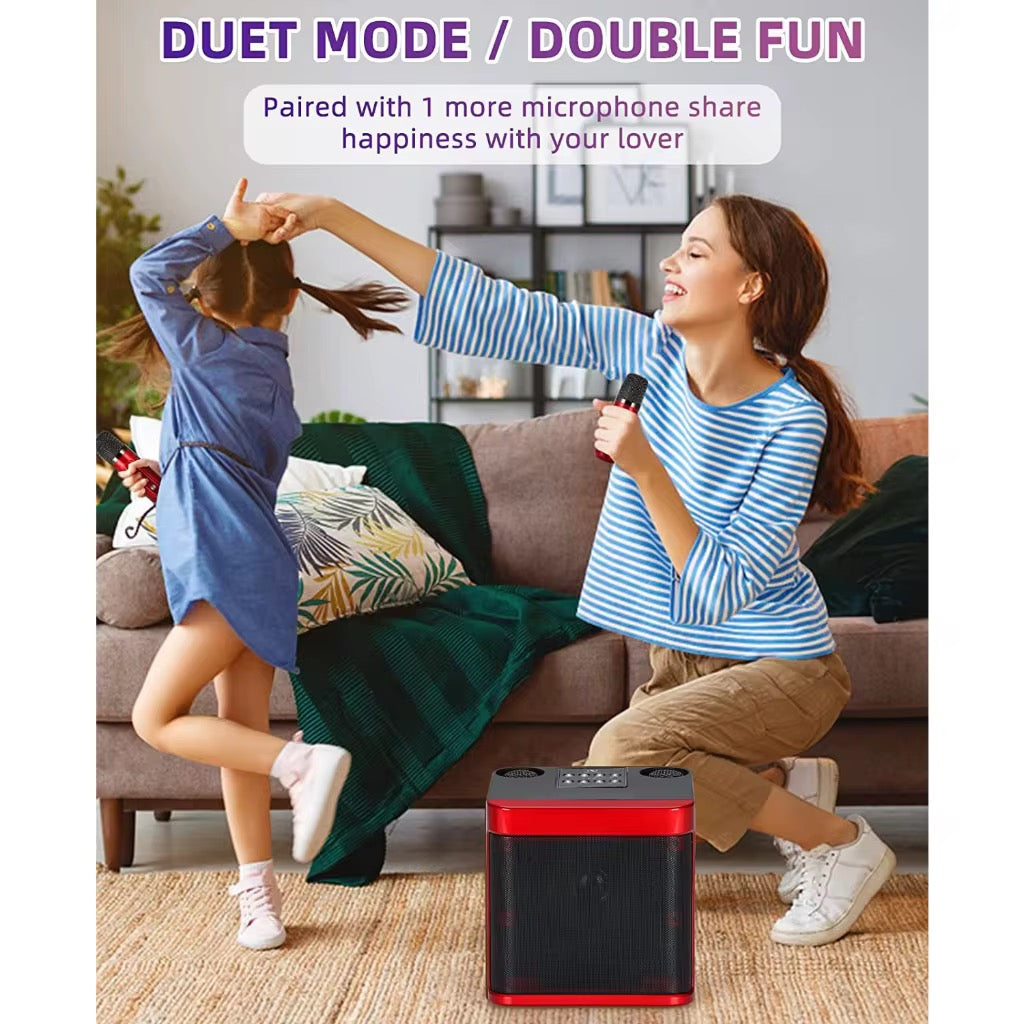 Wireless Bluetooth Karaoke Machine with Speakers and dual microphones