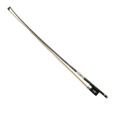 Full-size carbon fibre 80 standard violin bow 4/4 with ebony frog, nickel-silver fittings, and natural horsehair.