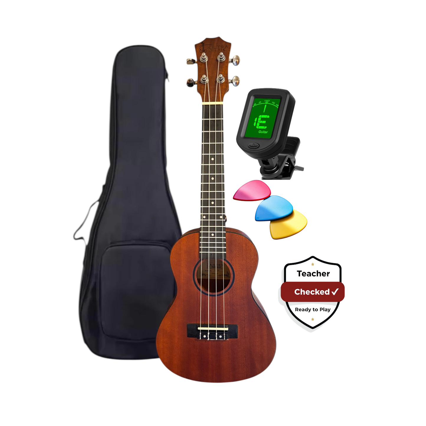Kiltra Music Concert Ukulele Starter Pack-Teacher Checked & Ready to Play