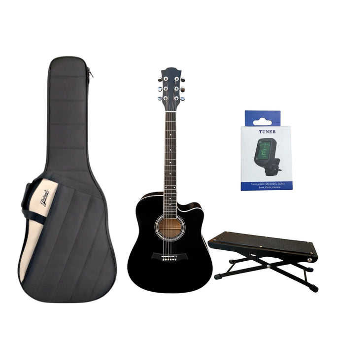 Acoustic Guitar Gift Bundle (with Bag & Stand)