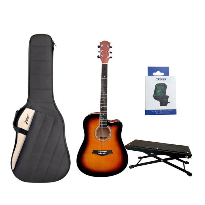 Acoustic Guitar Gift Bundle (with Bag & Stand)