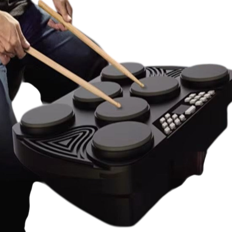KONIX Tabletop Electronic Drum Kit – Portable Bluetooth 7-Pad Drum Set