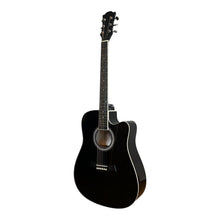 Charger l&#39;image dans la galerie, Kiltra Full Size Acoustic Guitar Gloss Black, dreadnought body


