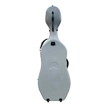 Charger l&#39;image dans la galerie, Lightweight Kyliesman cello hard case with wheels in maroon, black, and white finishes


